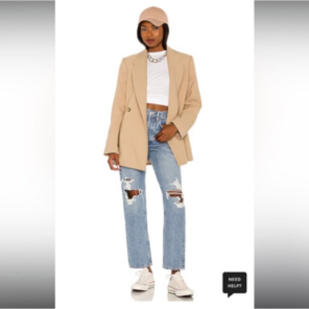 Agolde 90's Mid Rise Loose Wander Light Wash Destroyed Crop Size 24
